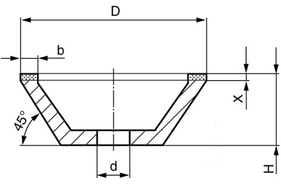 Круги алмазные чашечные 12A2 45