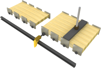 Веерная вайма SL – P 6/6,8 (3000,2400 x 800,1000,1200) Словения, схема обработки