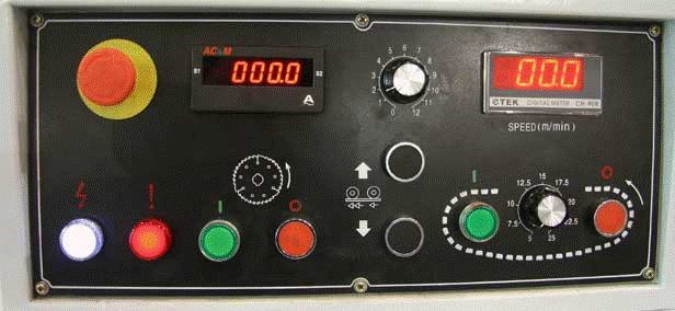 пульт управления многопильного станка с гусеничной подачей MRS-170