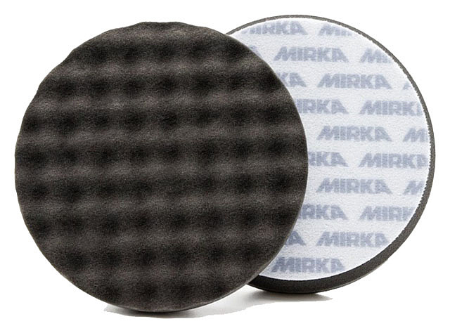 Поролоновый полировальный диск MIRKA рельефный чёрный