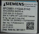 ����� CF 6FC5851-1YG44-5YA0 SINUMERIK 840DE sl CNC-SW 31-3 Export SW 4.7 SP5 HF1 with CNC licence ��� HLF3015-20000W